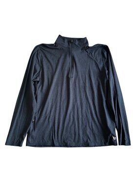 Vuori Men's Sz XL Black 1/4 Zip Long Sleeve Ease Performance Shirt